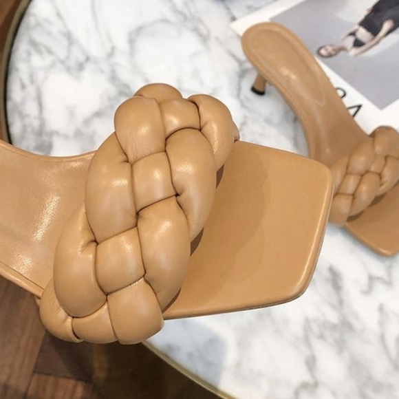 Braided Square Slides w/Optional Ankle Straps - Picture 2 of 4